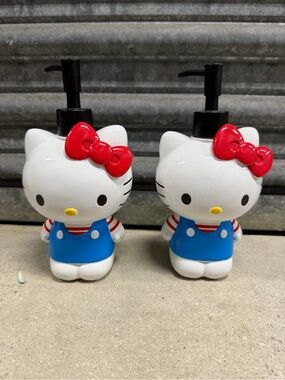 Hello Kitty Style Blue & Red Soap Dispenser set of 2